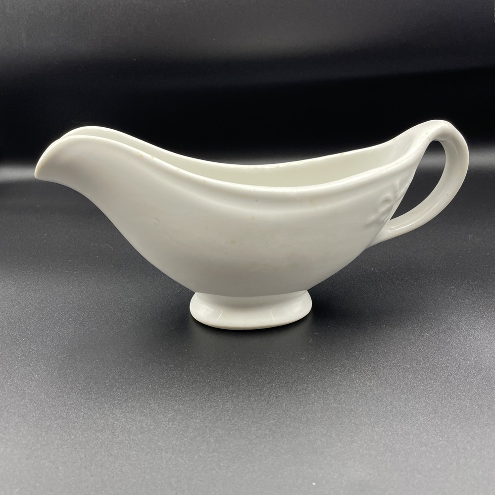 Vintage USQMC Shenango China Military Restaurant Ware Gravy Boat White USA